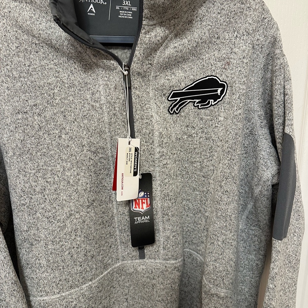 Antigua Gray Zip-Up Men's Sweater